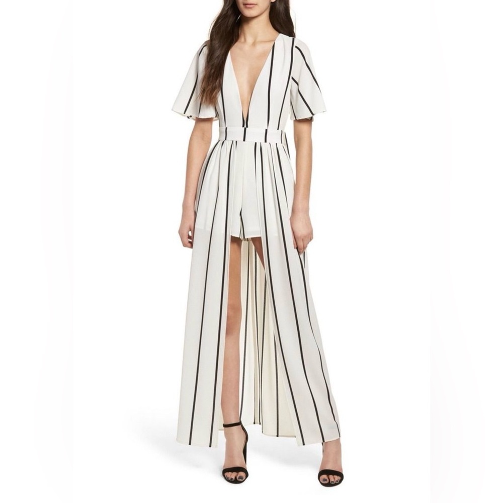 Socialite Stripe Romper Jumpsuit